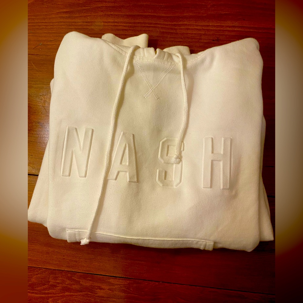 The Nash Collection NASH Women’s White Hooded Sweatshirt SzS/M